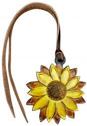 Showman Hand painted sunflower tie on saddle accessory